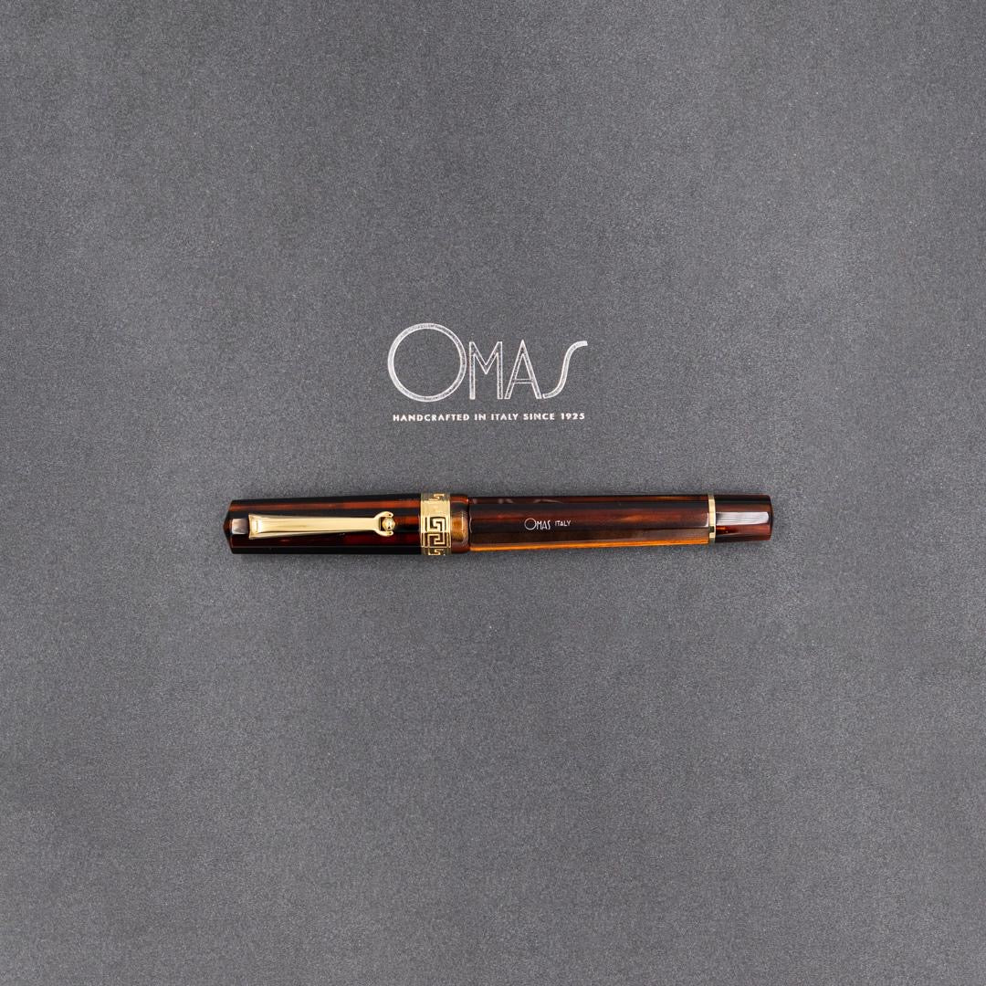 Paragon Arco Brown Fountain Pen (Yellow Gold)