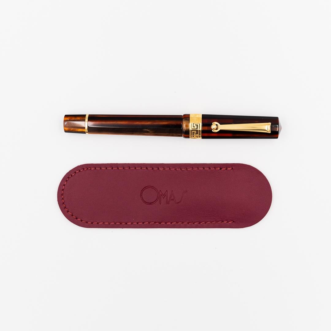 Paragon Arco Brown Fountain Pen (Yellow Gold)
