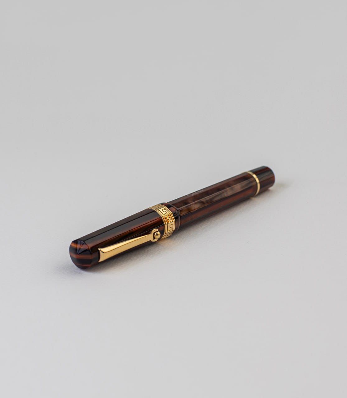 Paragon Arco Brown Fountain Pen (Yellow Gold)