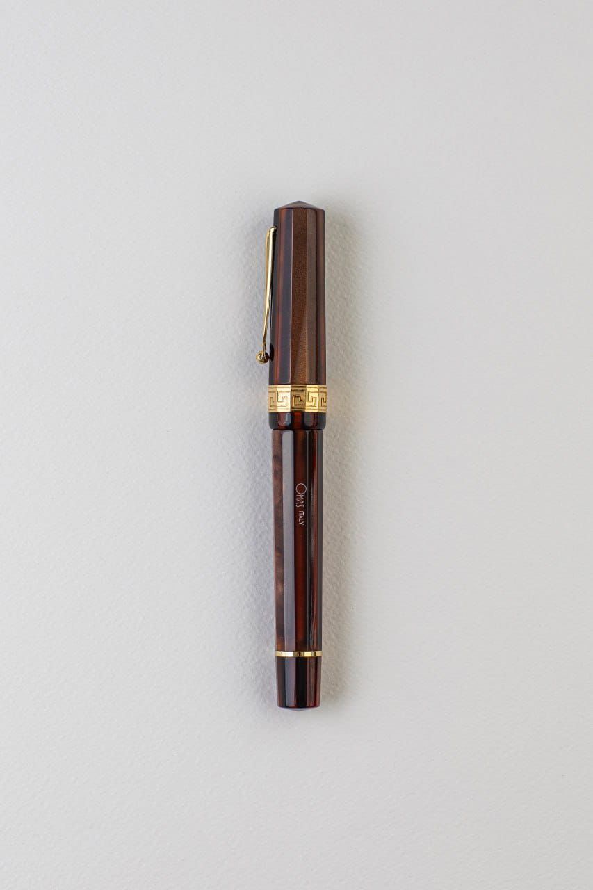 Paragon Arco Brown Fountain Pen (Yellow Gold)