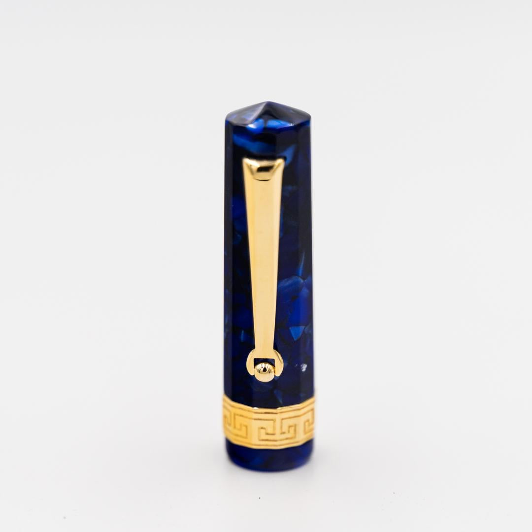 Paragon Arco Blue Fountain Pen (Yellow Gold)