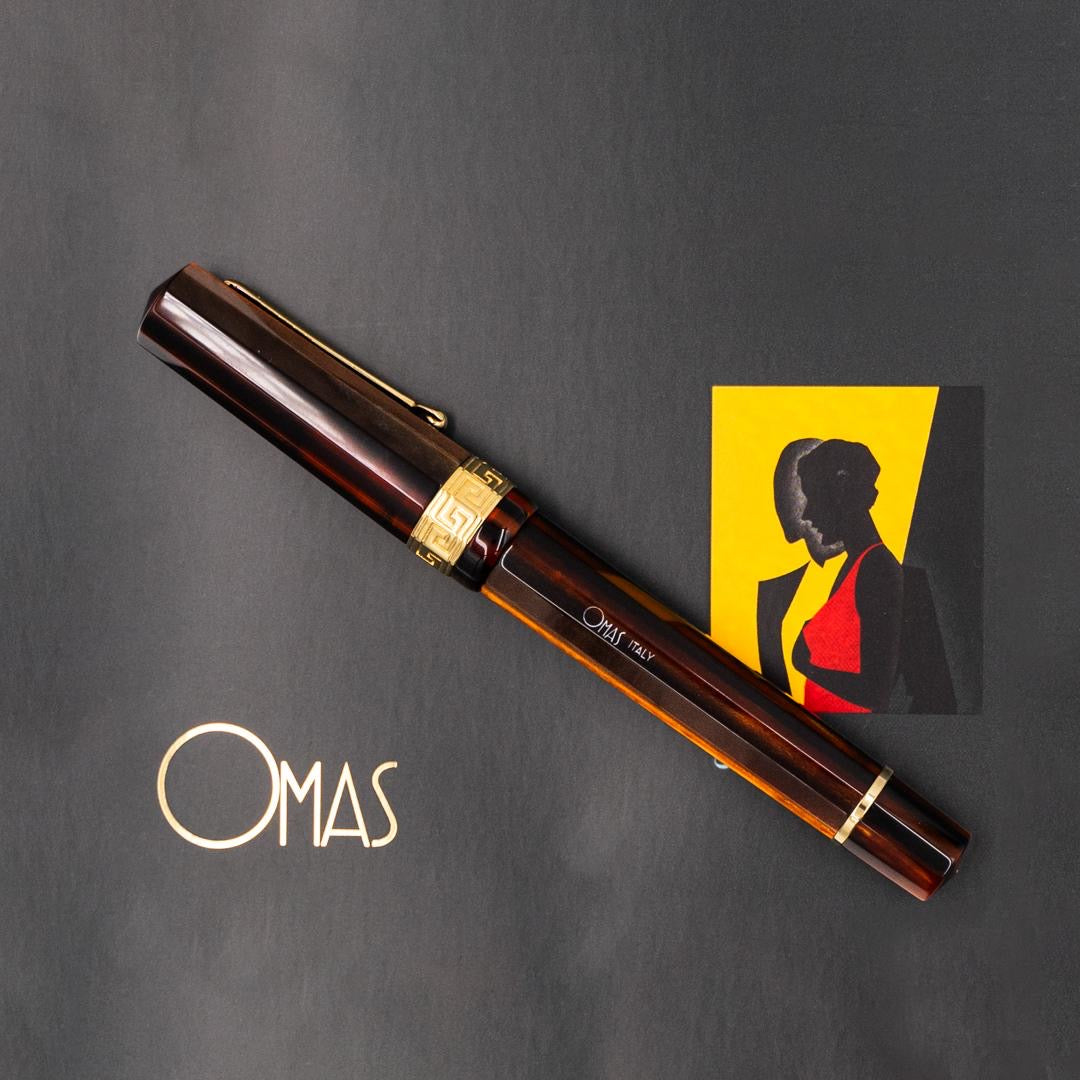 Paragon Arco Brown Fountain Pen (Yellow Gold)