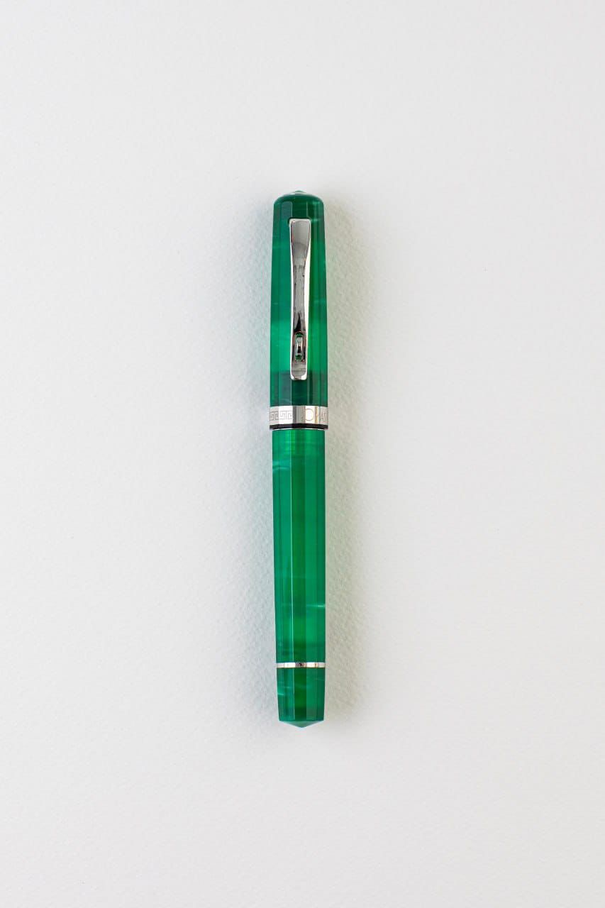 Paragon Tropical Green Rollerball Pen (White Gold)