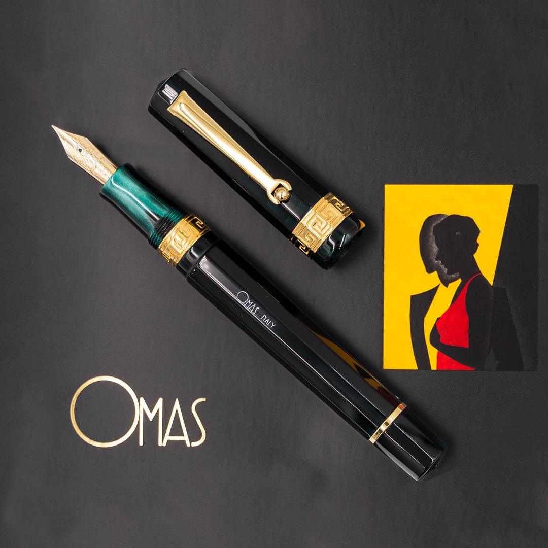 Paragon Arco Verde Fountain Pen (Yellow Gold)