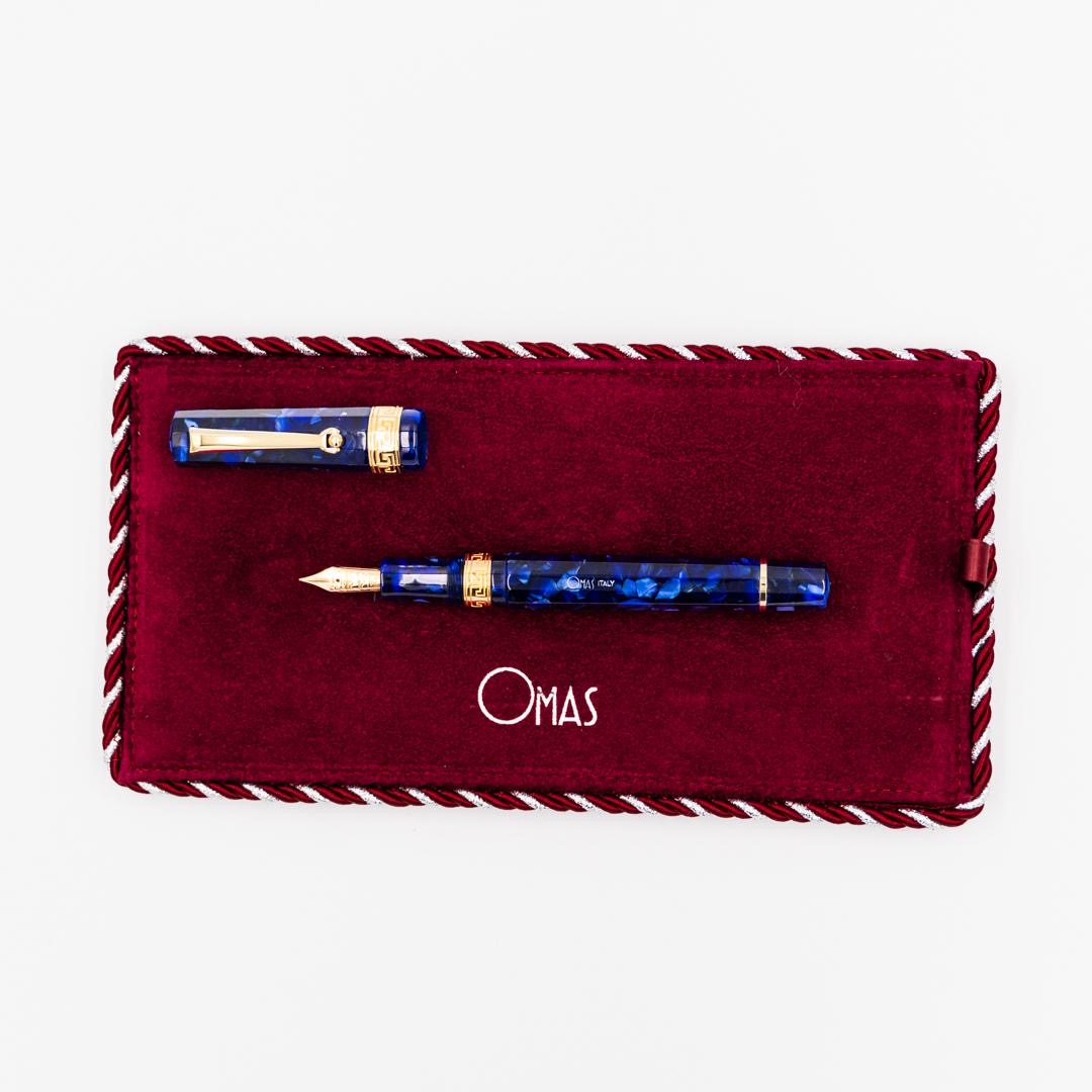 Paragon Arco Blue Fountain Pen (Yellow Gold)