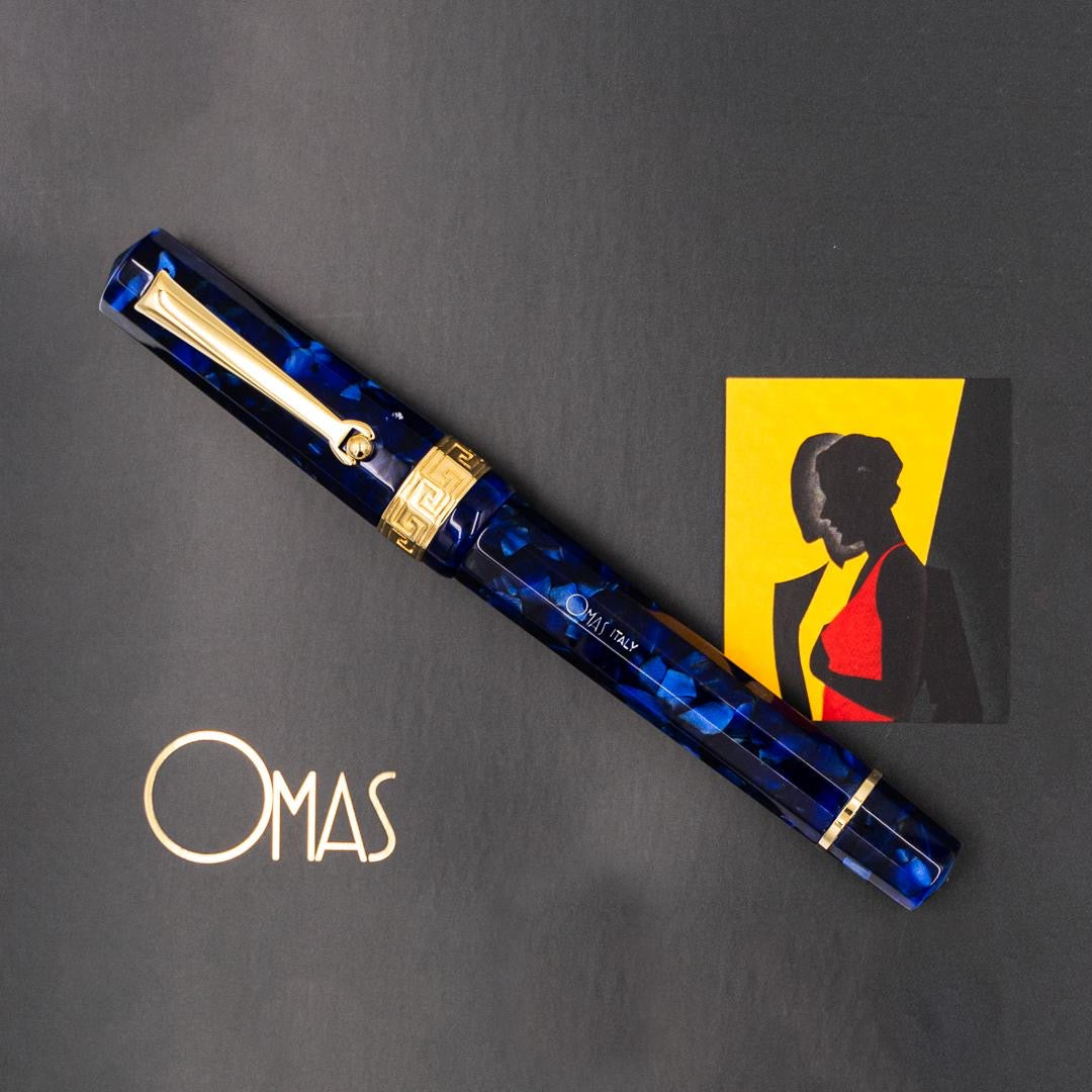 Paragon Arco Blue Fountain Pen (Yellow Gold)