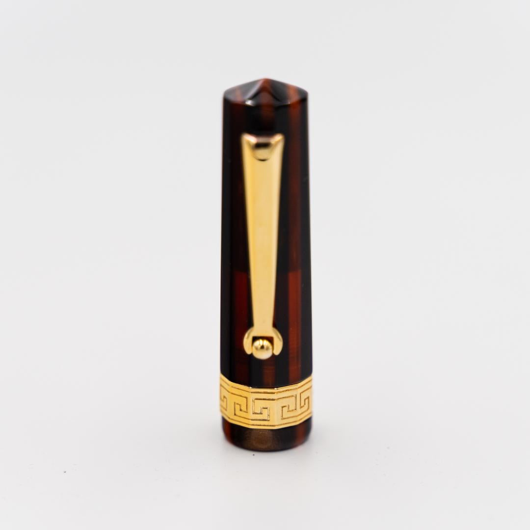 Paragon Arco Brown Fountain Pen (Yellow Gold)