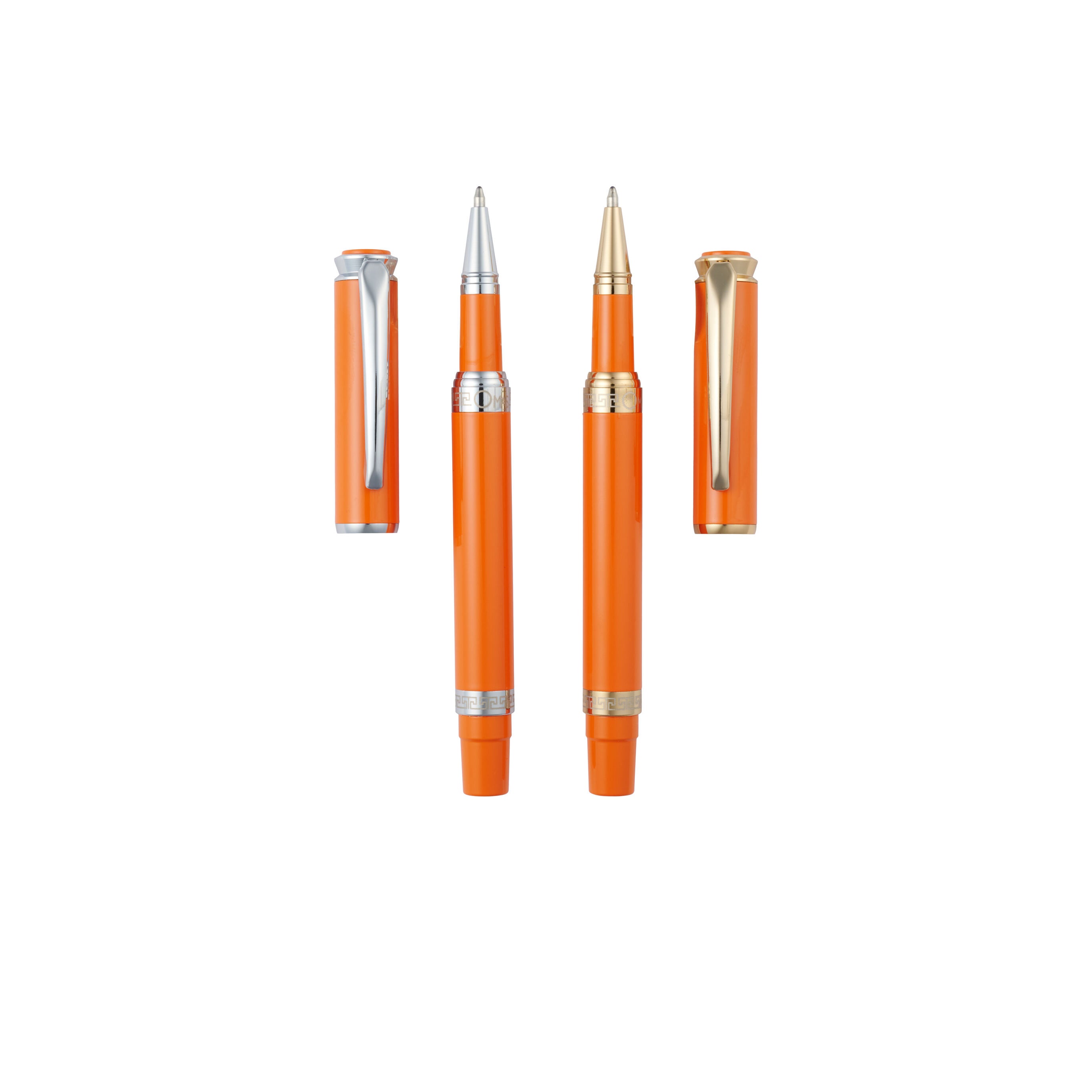 OMAS Century Roller Pen Cosmic Orange (White Gold)