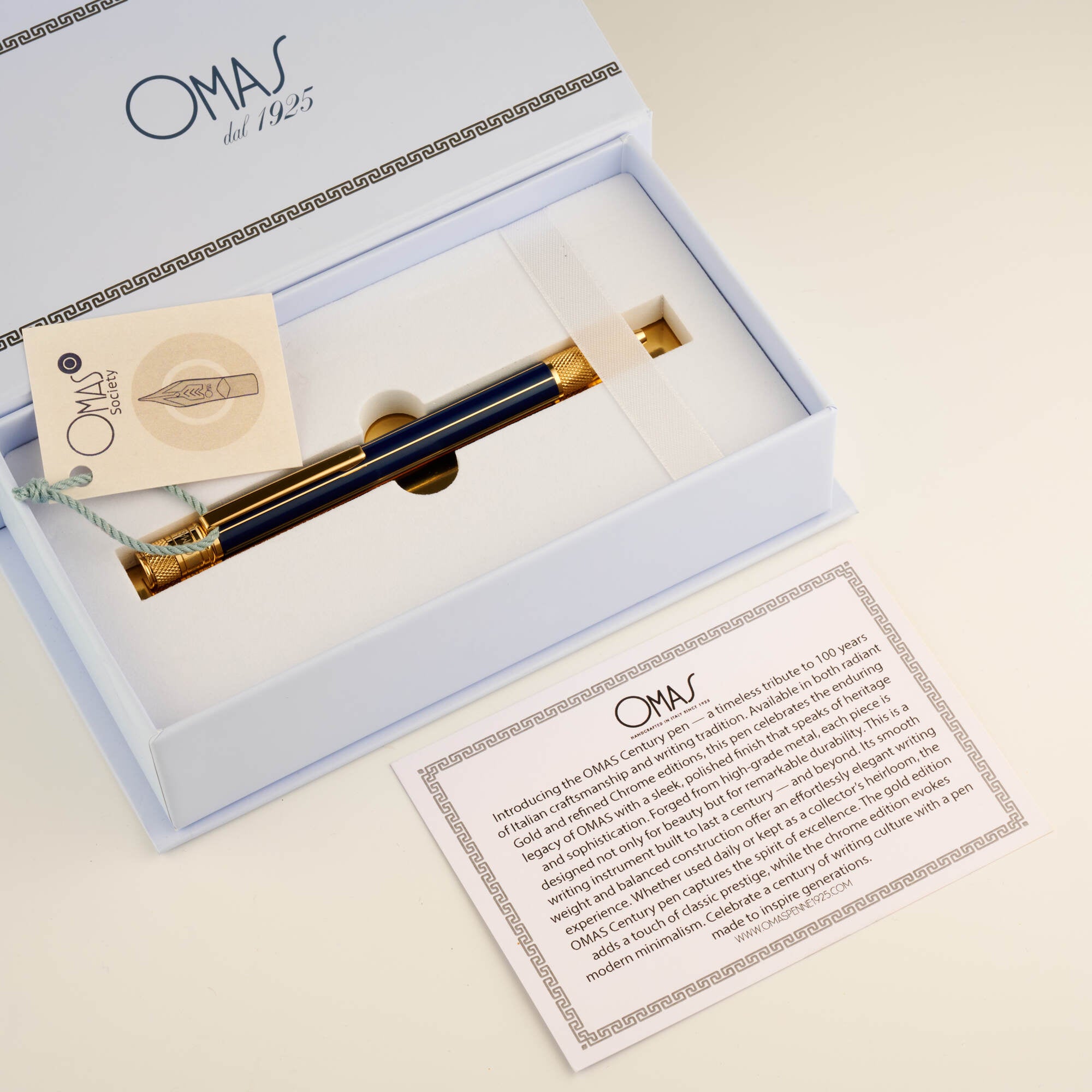 Omas Portofino Yellow Gold Blue