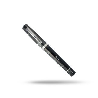 Paragon Arco Black Rollerball Pen (White Gold)